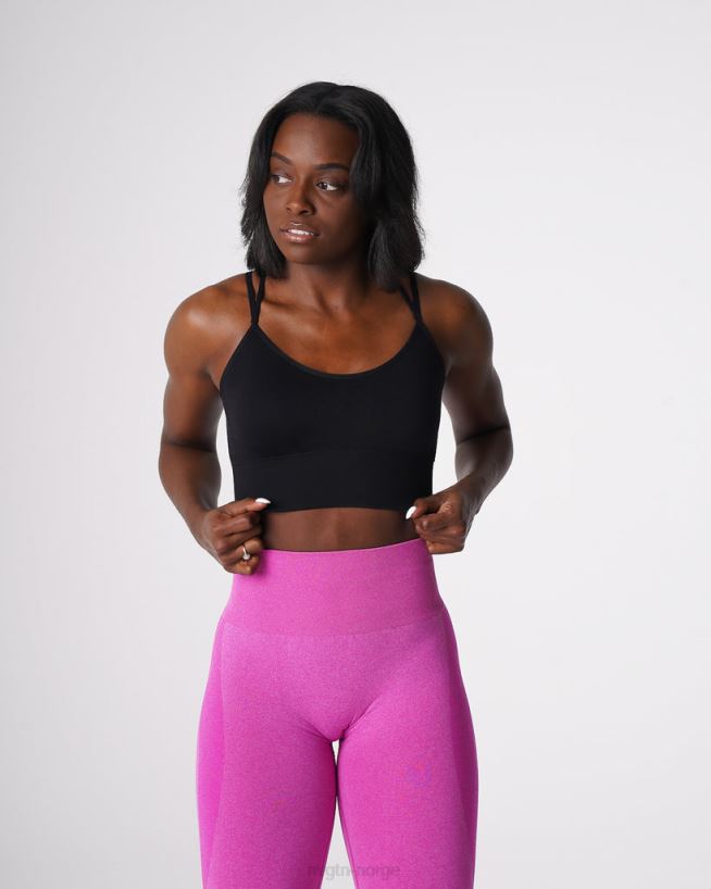 blomstre sømløs bh 22RN2T162 svart Fitness NVGTN kvinner