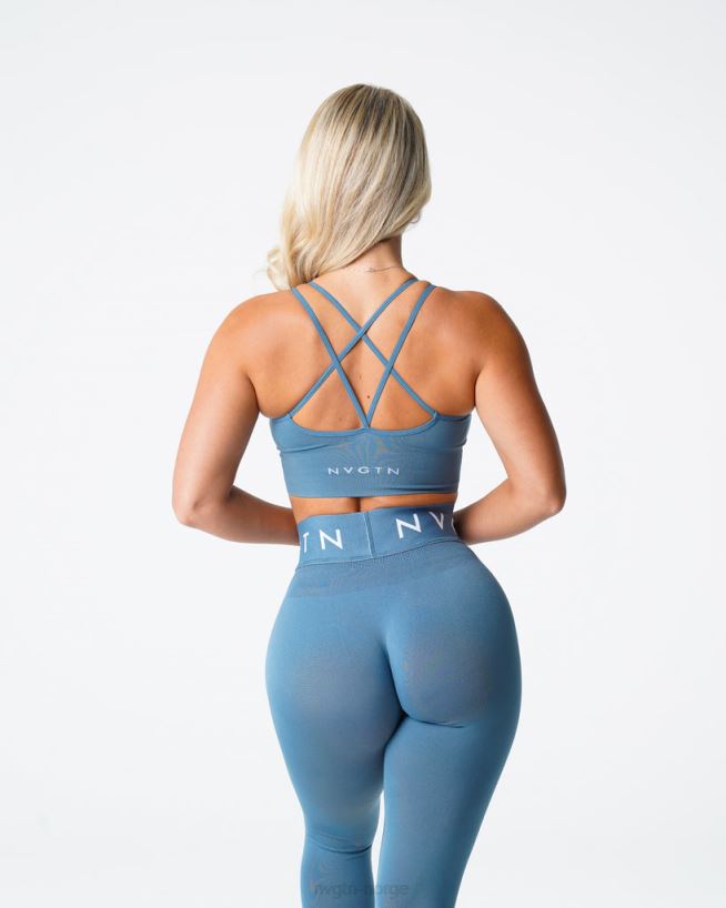 blomstre sømløs bh 22RN2T165 steinblå Fitness NVGTN kvinner