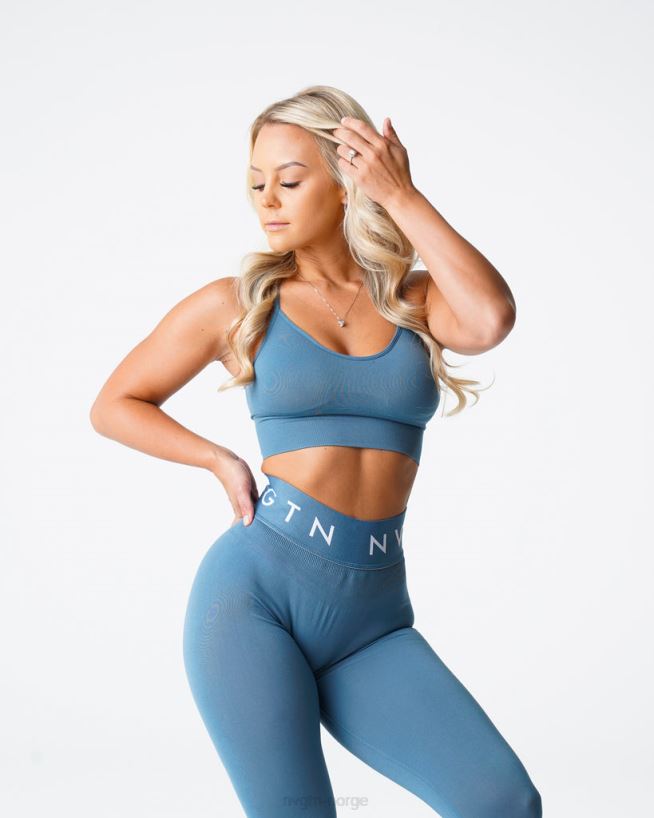 blomstre sømløs bh 22RN2T165 steinblå Fitness NVGTN kvinner