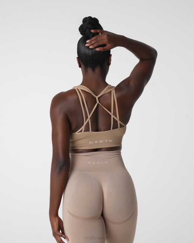 galaxy ribbet sømløs BH 22RN2T160 beige Fitness NVGTN kvinner