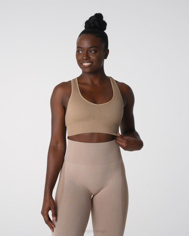 galaxy ribbet sømløs BH 22RN2T160 beige Fitness NVGTN kvinner