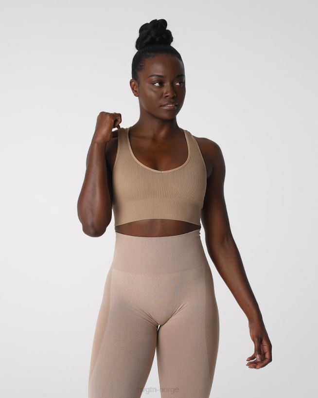 galaxy ribbet sømløs BH 22RN2T160 beige Fitness NVGTN kvinner