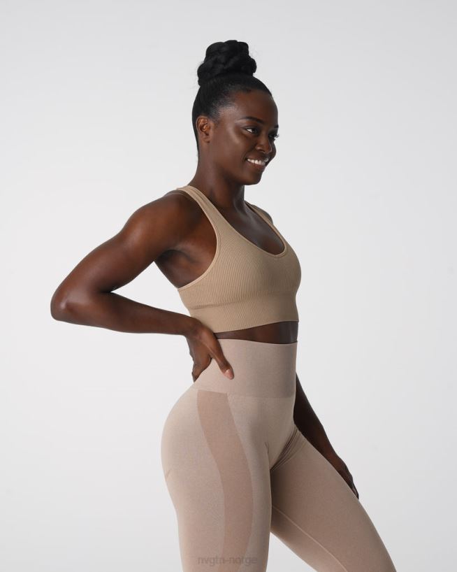 galaxy ribbet sømløs BH 22RN2T160 beige Fitness NVGTN kvinner