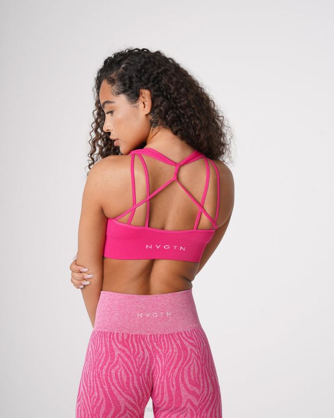 galaxy ribbet sømløs BH 22RN2T64 fuchsia Fitness NVGTN kvinner