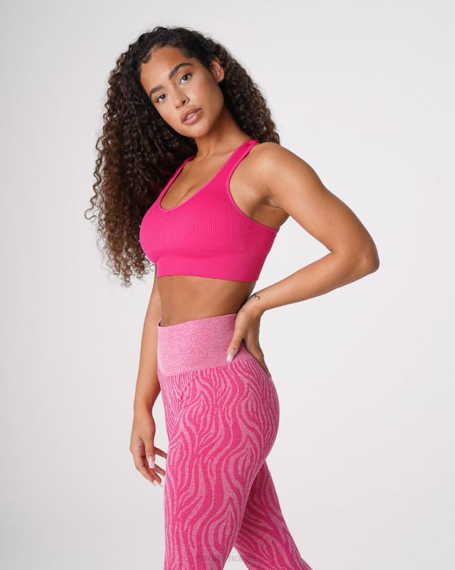 galaxy ribbet sømløs BH 22RN2T64 fuchsia Fitness NVGTN kvinner