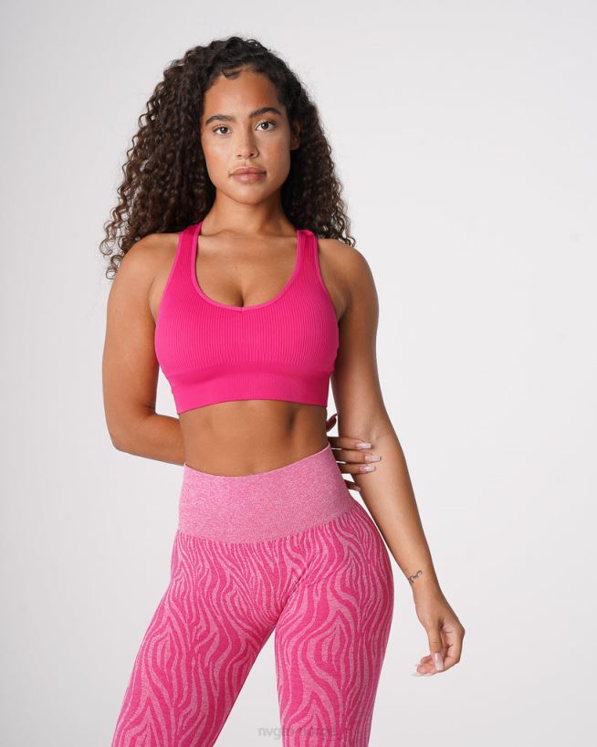 galaxy ribbet sømløs BH 22RN2T64 fuchsia Fitness NVGTN kvinner