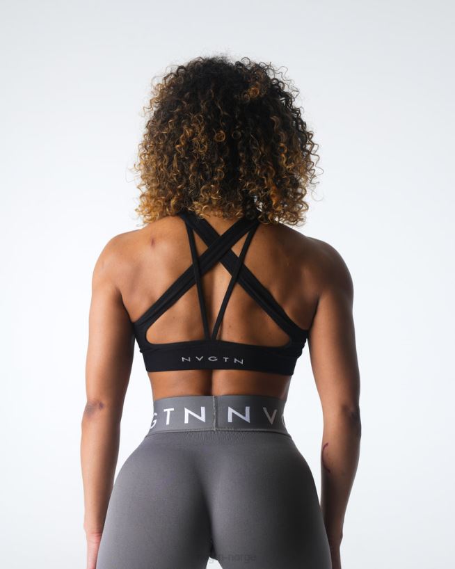 inspirere til sømløs bh 22RN2T13 svart Fitness NVGTN kvinner