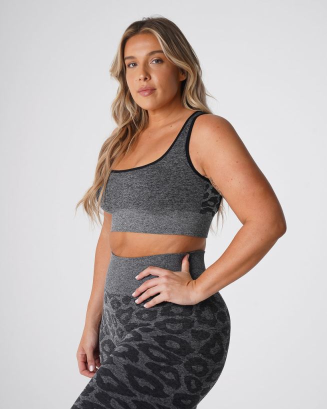 leopard eclipse sømløs bh 22RN2T213 svartflekkete Fitness NVGTN kvinner