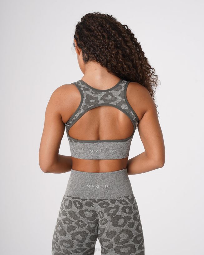 leopard eclipse sømløs bh 22RN2T219 kakigrønn Fitness NVGTN kvinner