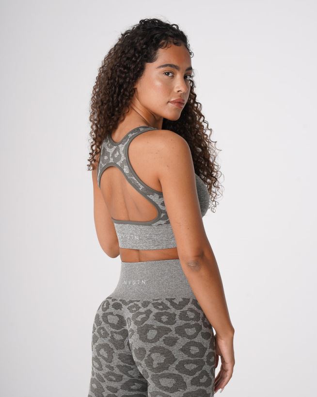 leopard eclipse sømløs bh 22RN2T219 kakigrønn Fitness NVGTN kvinner
