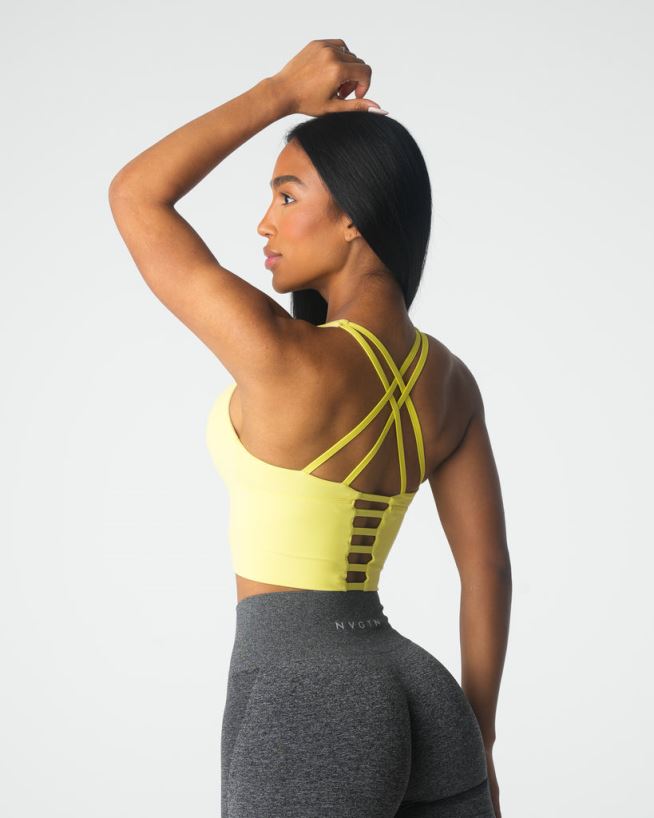 matrix BH-topp 22RN2T88 pastellgul Fitness NVGTN kvinner