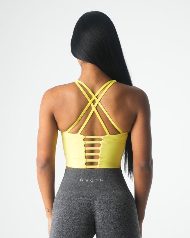 matrix BH-topp 22RN2T88 pastellgul Fitness NVGTN kvinner