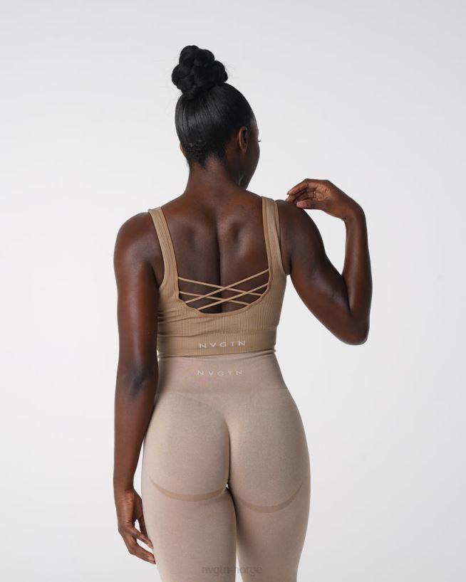 ønske ribbet sømløs BH 22RN2T141 beige Fitness NVGTN kvinner