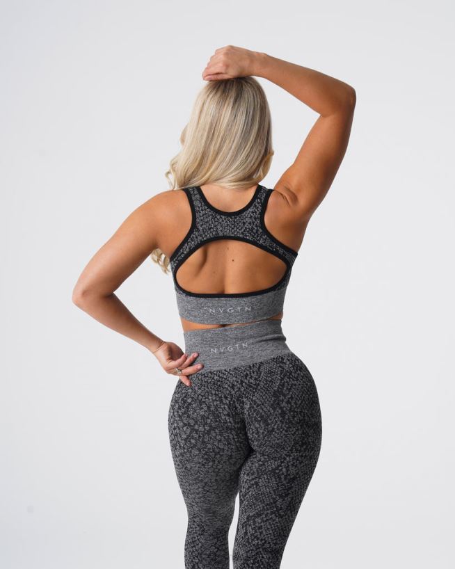 slangeskinn eclipse sømløs bh 22RN2T215 svartflekkete Fitness NVGTN kvinner