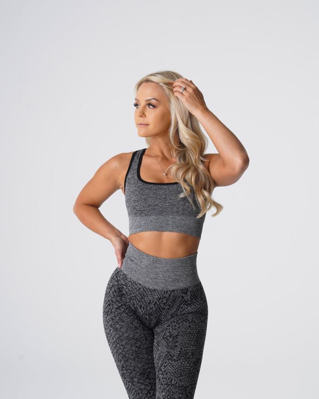 slangeskinn eclipse sømløs bh 22RN2T215 svartflekkete Fitness NVGTN kvinner