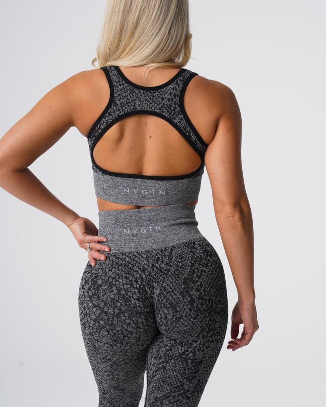slangeskinn eclipse sømløs bh 22RN2T215 svartflekkete Fitness NVGTN kvinner