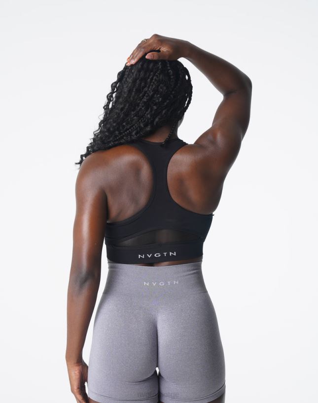 surge sømløs bh 22RN2T128 svart Fitness NVGTN kvinner