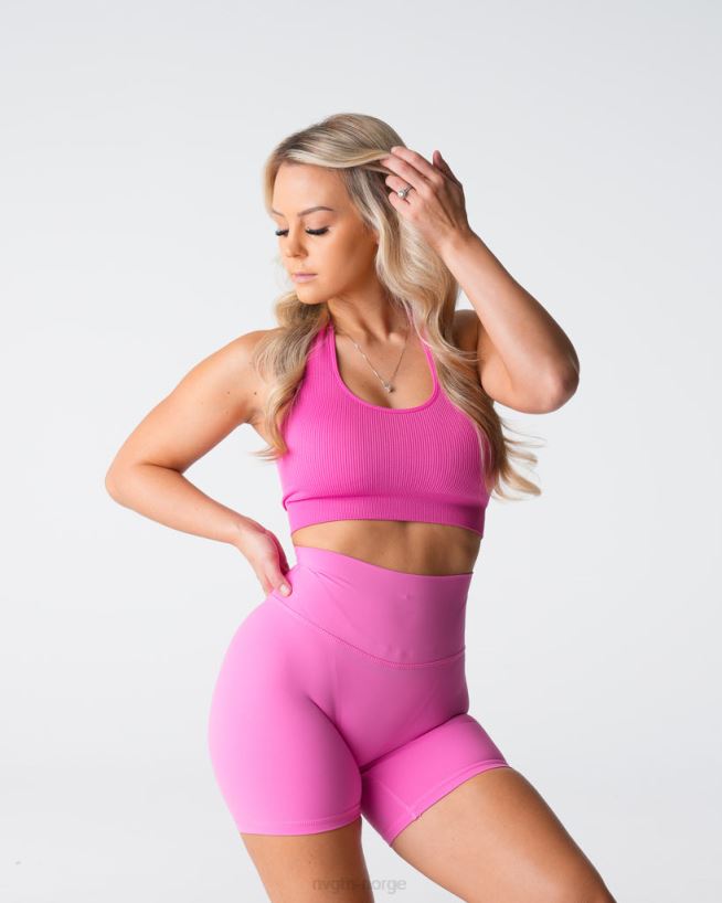 ubegrenset ribbet sømløs grime-bh 22RN2T116 tyggegummi rosa Fitness NVGTN kvinner