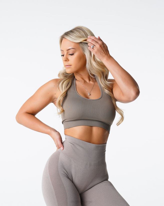 ubegrenset ribbet sømløs grime-bh 22RN2T147 taupe Fitness NVGTN kvinner