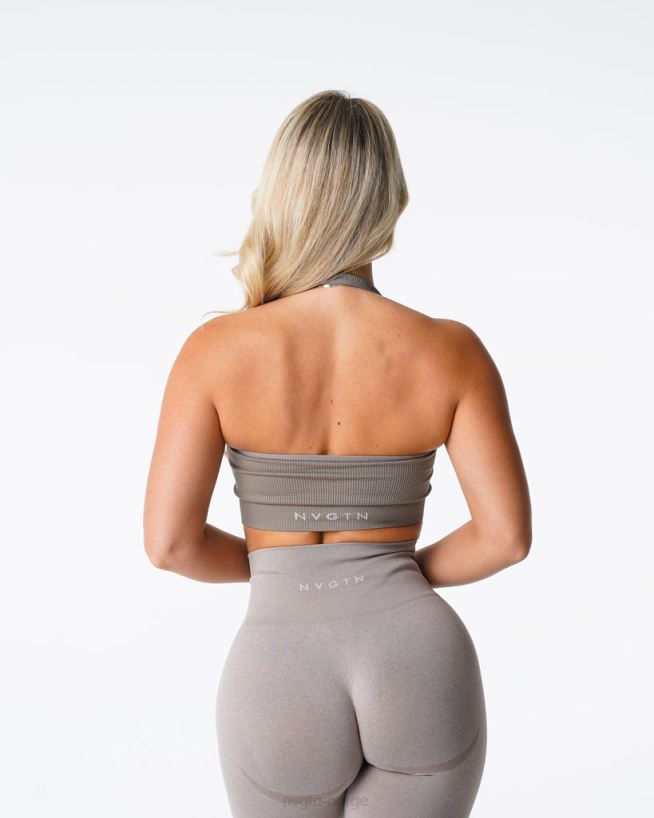 ubegrenset ribbet sømløs grime-bh 22RN2T147 taupe Fitness NVGTN kvinner