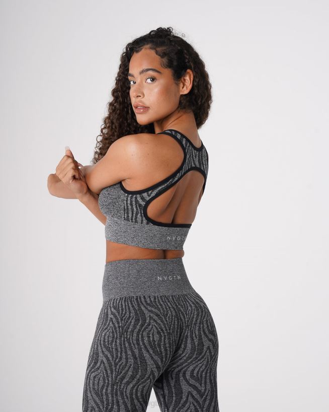 zebra eclipse sømløs bh 22RN2T214 svartflekkete Fitness NVGTN kvinner
