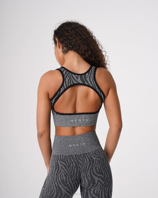 zebra eclipse sømløs bh 22RN2T214 svartflekkete Fitness NVGTN kvinner
