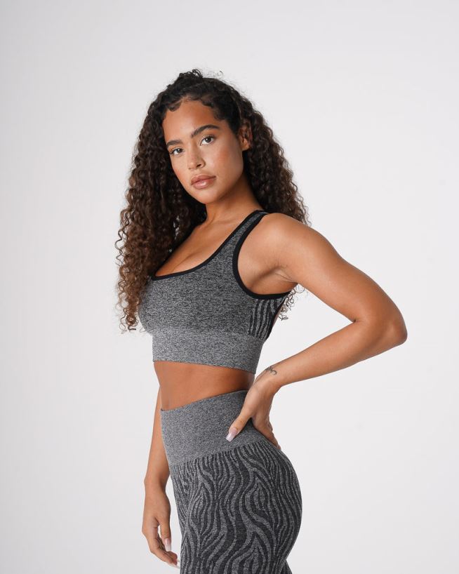 zebra eclipse sømløs bh 22RN2T214 svartflekkete Fitness NVGTN kvinner