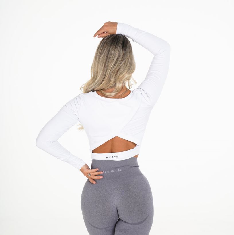 danne langermet avling 22RN2T274 hvit Fitness NVGTN kvinner