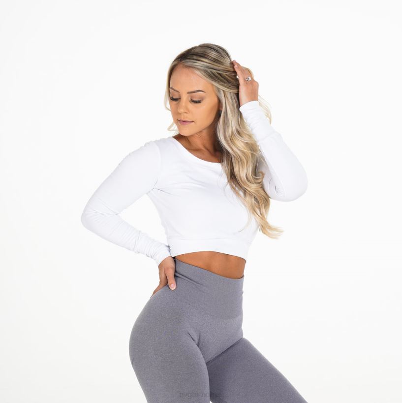 danne langermet avling 22RN2T274 hvit Fitness NVGTN kvinner