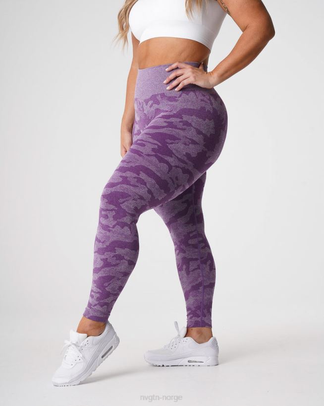 camo sømløse leggings 22RN2T658 fiolett Fitness NVGTN kvinner