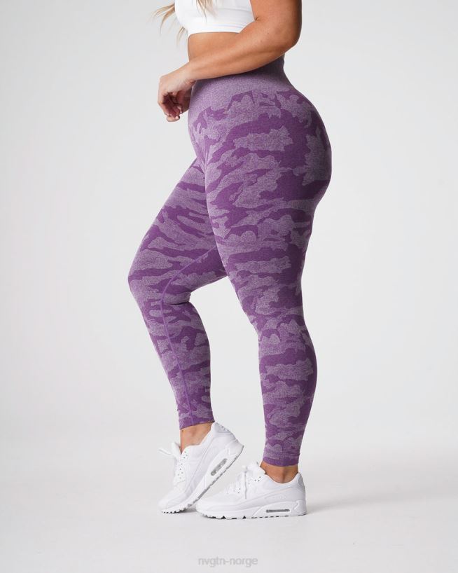 camo sømløse leggings 22RN2T658 fiolett Fitness NVGTN kvinner