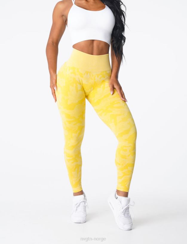 camo sømløse leggings 22RN2T665 solskinnsgul Fitness NVGTN kvinner