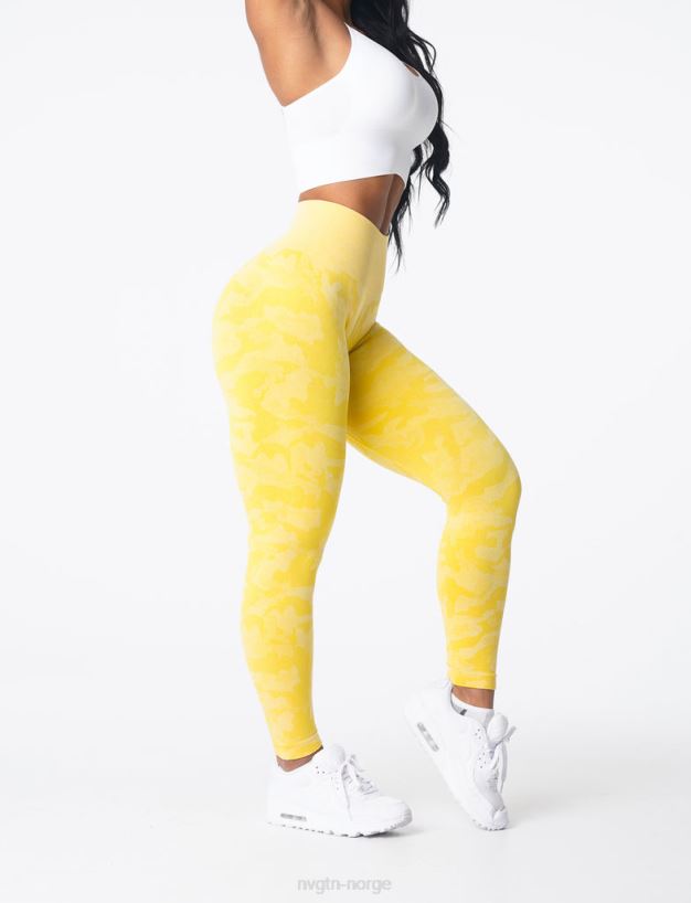 camo sømløse leggings 22RN2T665 solskinnsgul Fitness NVGTN kvinner