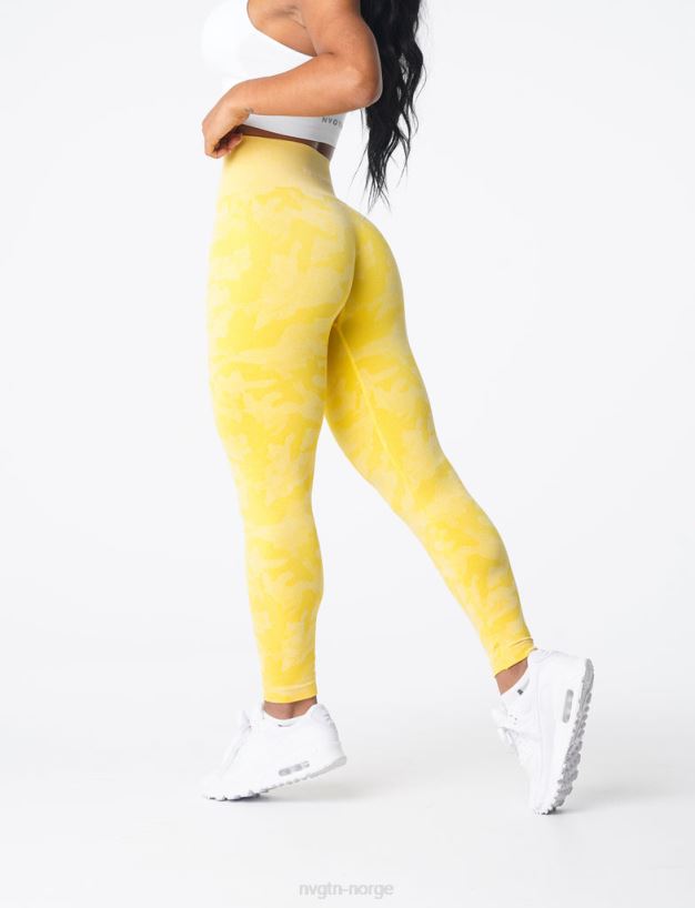 camo sømløse leggings 22RN2T665 solskinnsgul Fitness NVGTN kvinner