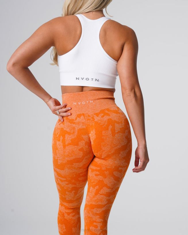 camo sømløse leggings 22RN2T669 brent oransje Fitness NVGTN kvinner