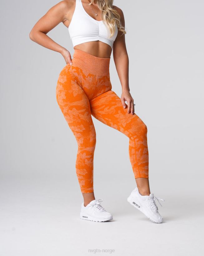 camo sømløse leggings 22RN2T669 brent oransje Fitness NVGTN kvinner