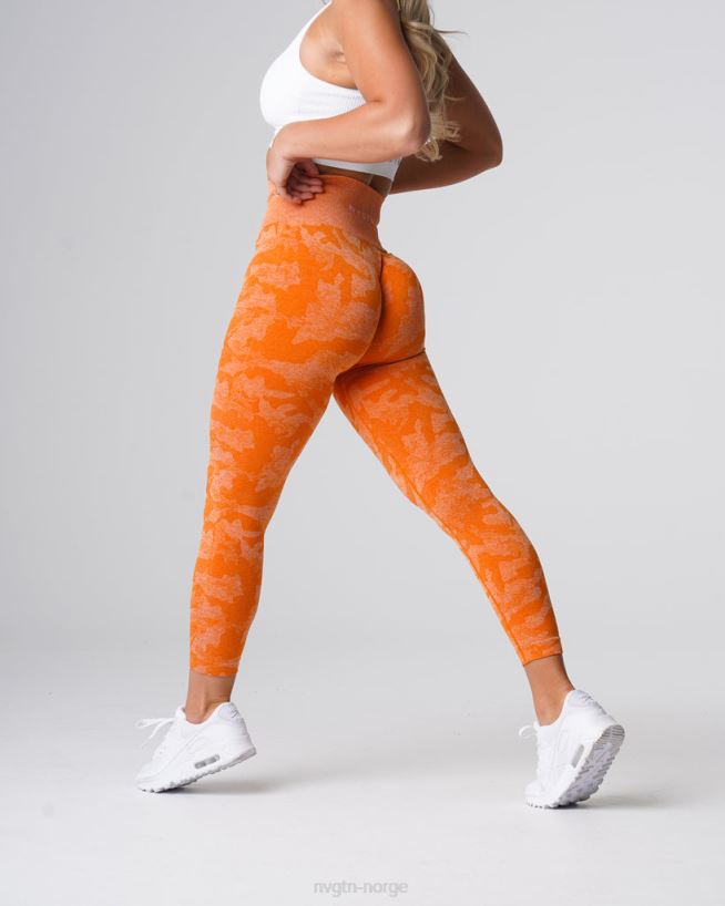 camo sømløse leggings 22RN2T669 brent oransje Fitness NVGTN kvinner