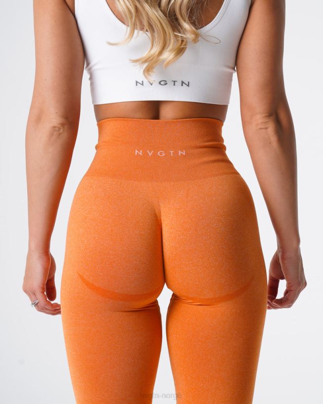 kurvede sømløse leggings 22RN2T614 brent oransje Fitness NVGTN kvinner