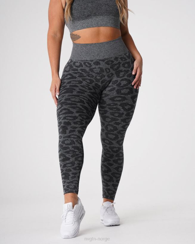leopard sømløse leggings 22RN2T676 svartflekkete Fitness NVGTN kvinner