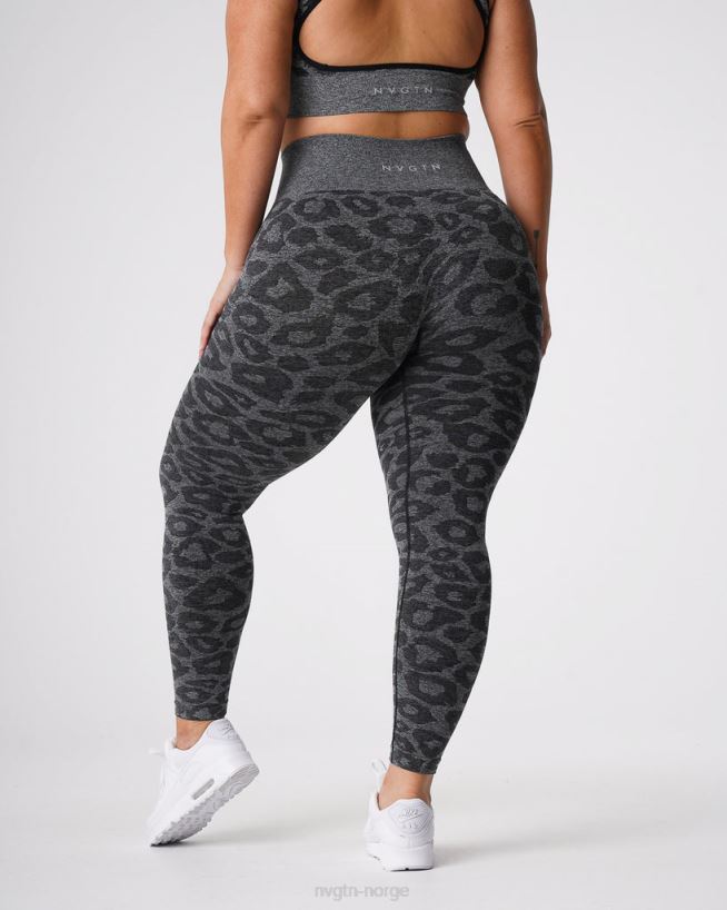 leopard sømløse leggings 22RN2T676 svartflekkete Fitness NVGTN kvinner