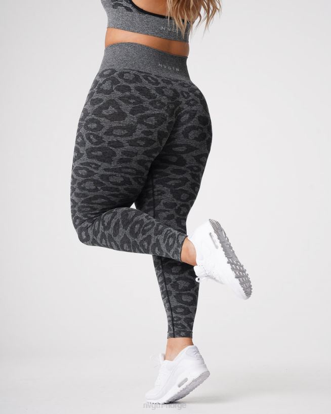 leopard sømløse leggings 22RN2T676 svartflekkete Fitness NVGTN kvinner