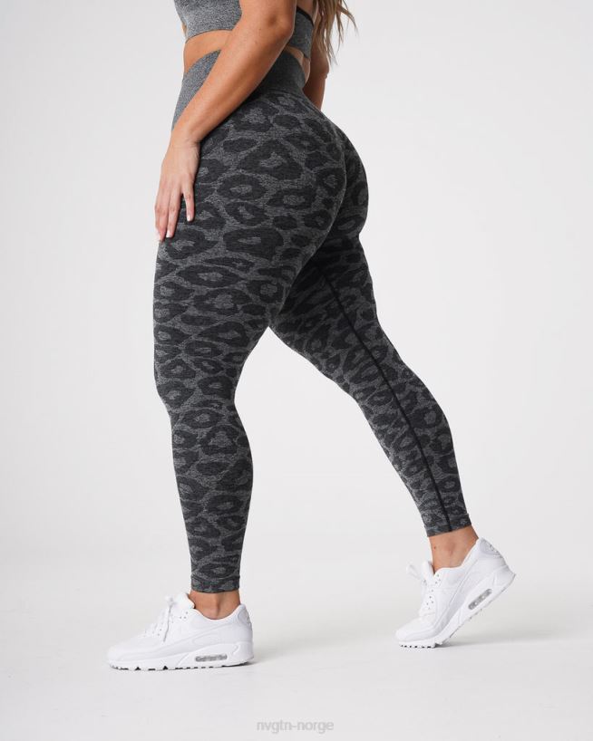 leopard sømløse leggings 22RN2T676 svartflekkete Fitness NVGTN kvinner