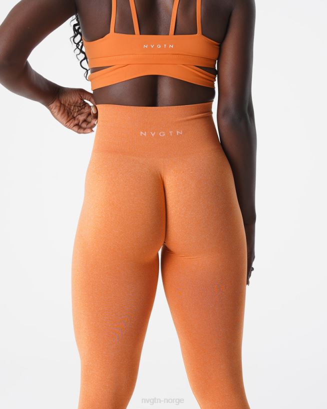 nv sømløse leggings 22RN2T589 brent oransje Fitness NVGTN kvinner