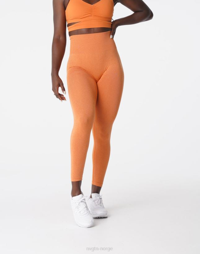 nv sømløse leggings 22RN2T589 brent oransje Fitness NVGTN kvinner