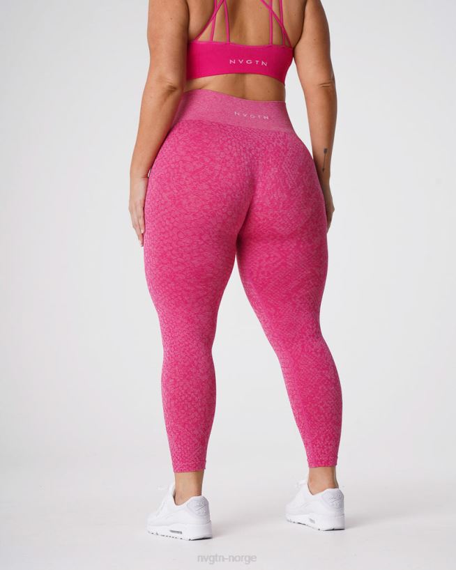 sømløse leggings fra slangeskinn 22RN2T693 fuchsia Fitness NVGTN kvinner