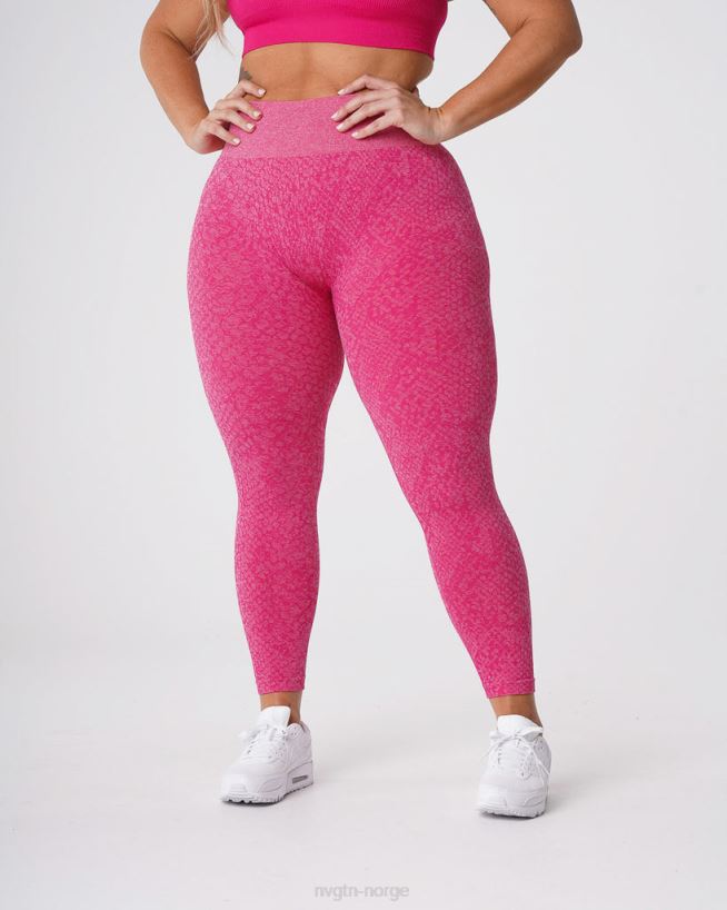 sømløse leggings fra slangeskinn 22RN2T693 fuchsia Fitness NVGTN kvinner