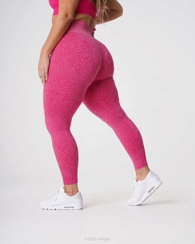 sømløse leggings fra slangeskinn 22RN2T693 fuchsia Fitness NVGTN kvinner