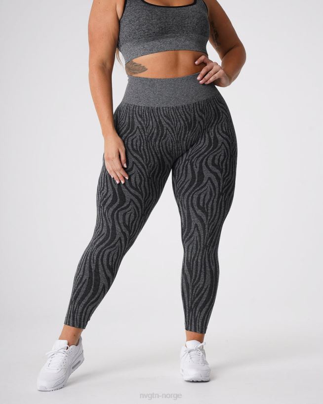 sebra sømløse leggings 22RN2T677 svartflekkete Fitness NVGTN kvinner