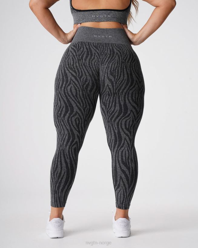 sebra sømløse leggings 22RN2T677 svartflekkete Fitness NVGTN kvinner
