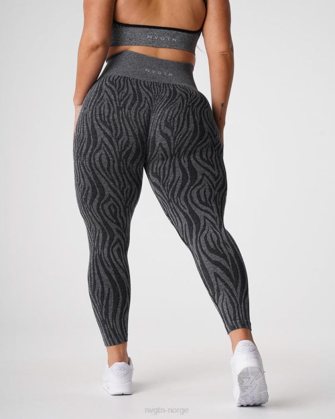 sebra sømløse leggings 22RN2T677 svartflekkete Fitness NVGTN kvinner